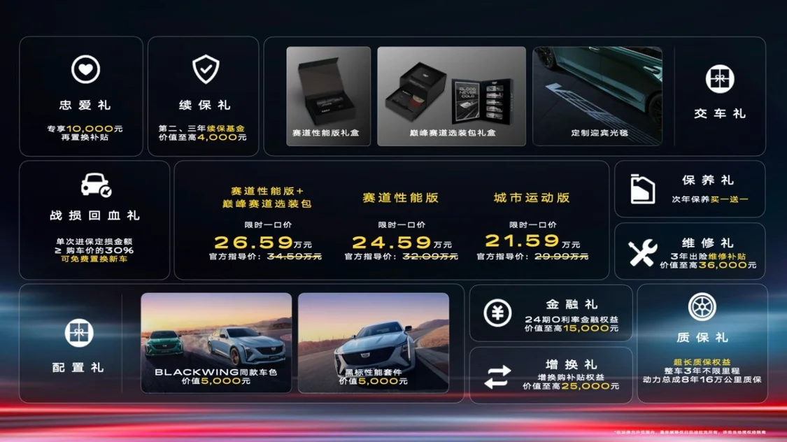 凯迪拉克全新CT5正式上市，限时一口价21.59万元起
